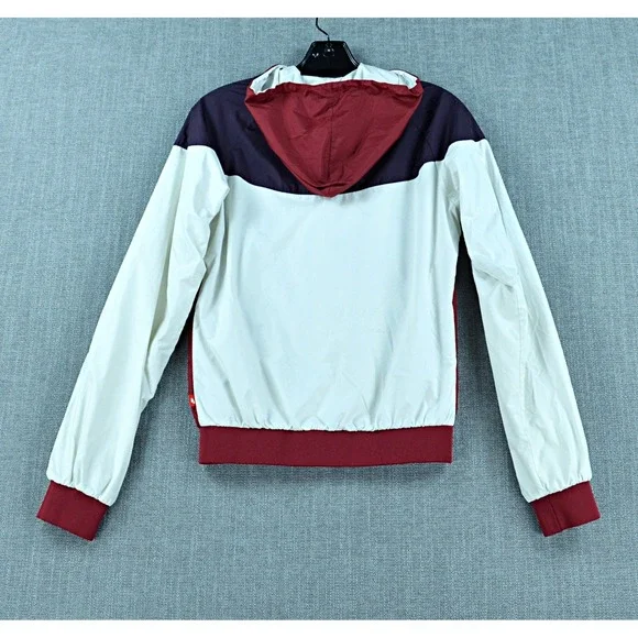 Nike Jacket Women's S Burgundy White Black The WindRunner Windbreaker Full Zip - Picture 13 of 13